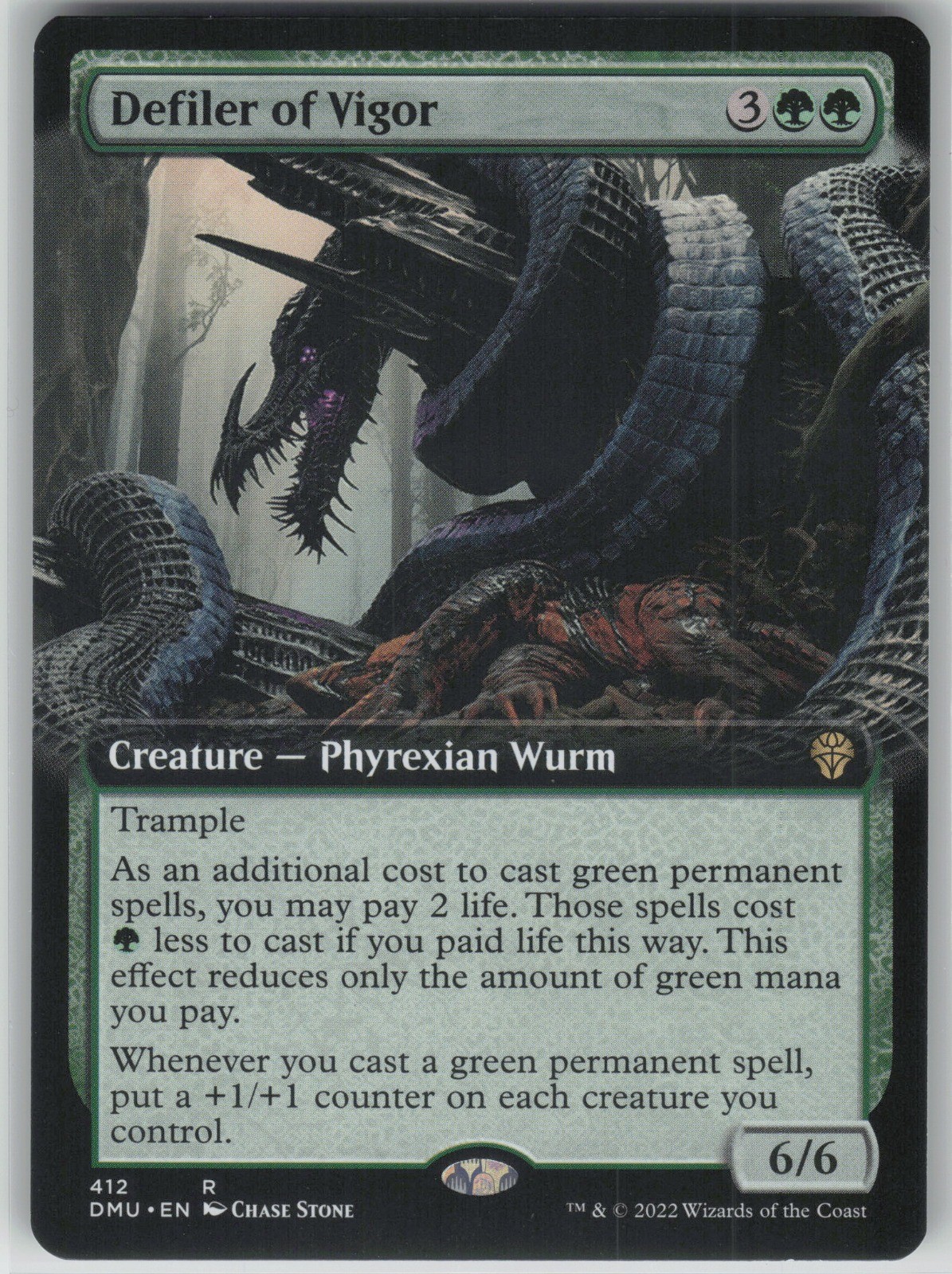 MTG Defiler of Vigor (Extended Art) 412 Dominaria United NM