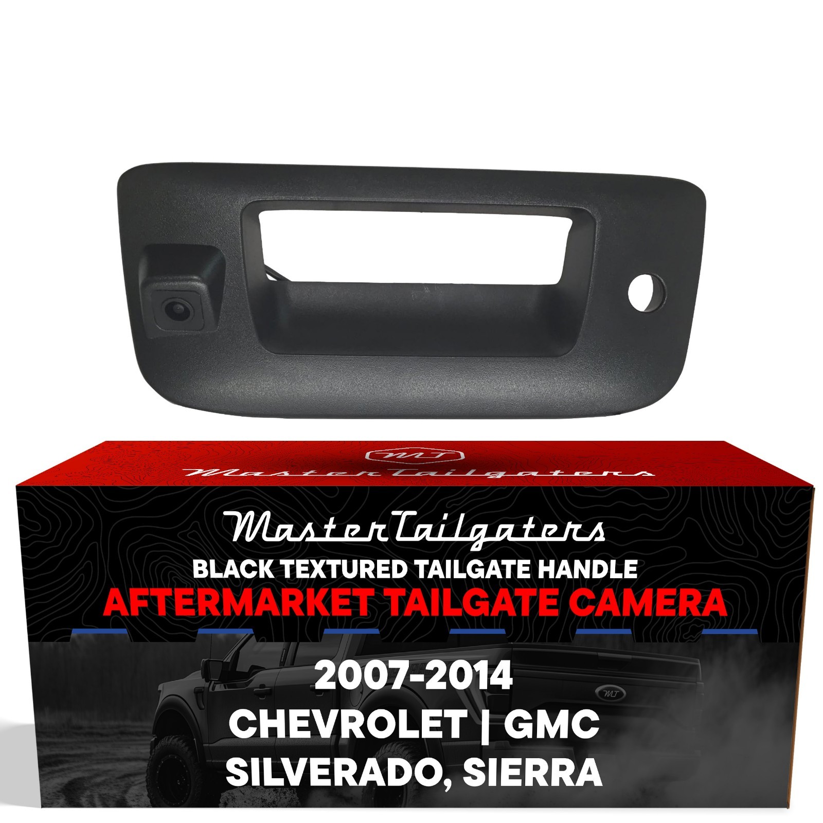 For Chevrolet Silverado/GMC Sierra 2007-2014 Black Tailgate Handle Backup Camera
