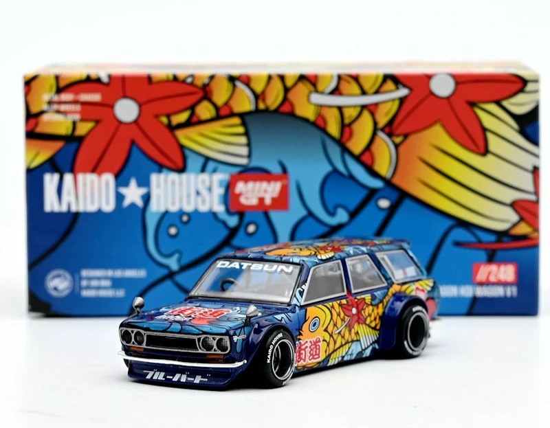 Kaido House Mini GT 248 1/64 Datsun Kaido 510 Wagon Koi Wagon V1 Diecast Model