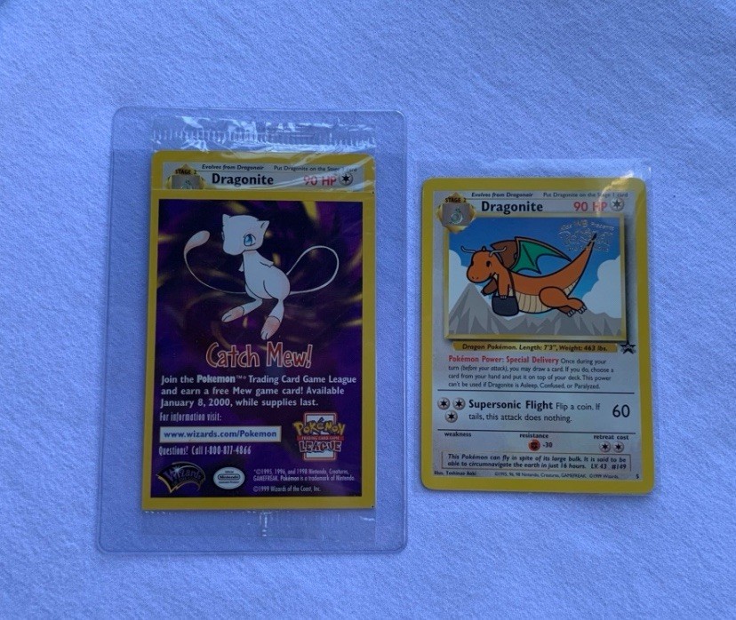 1x (Sealed) Dragonite Pokemon WB Gold Stamped 1999 First Movie Black Star Promo