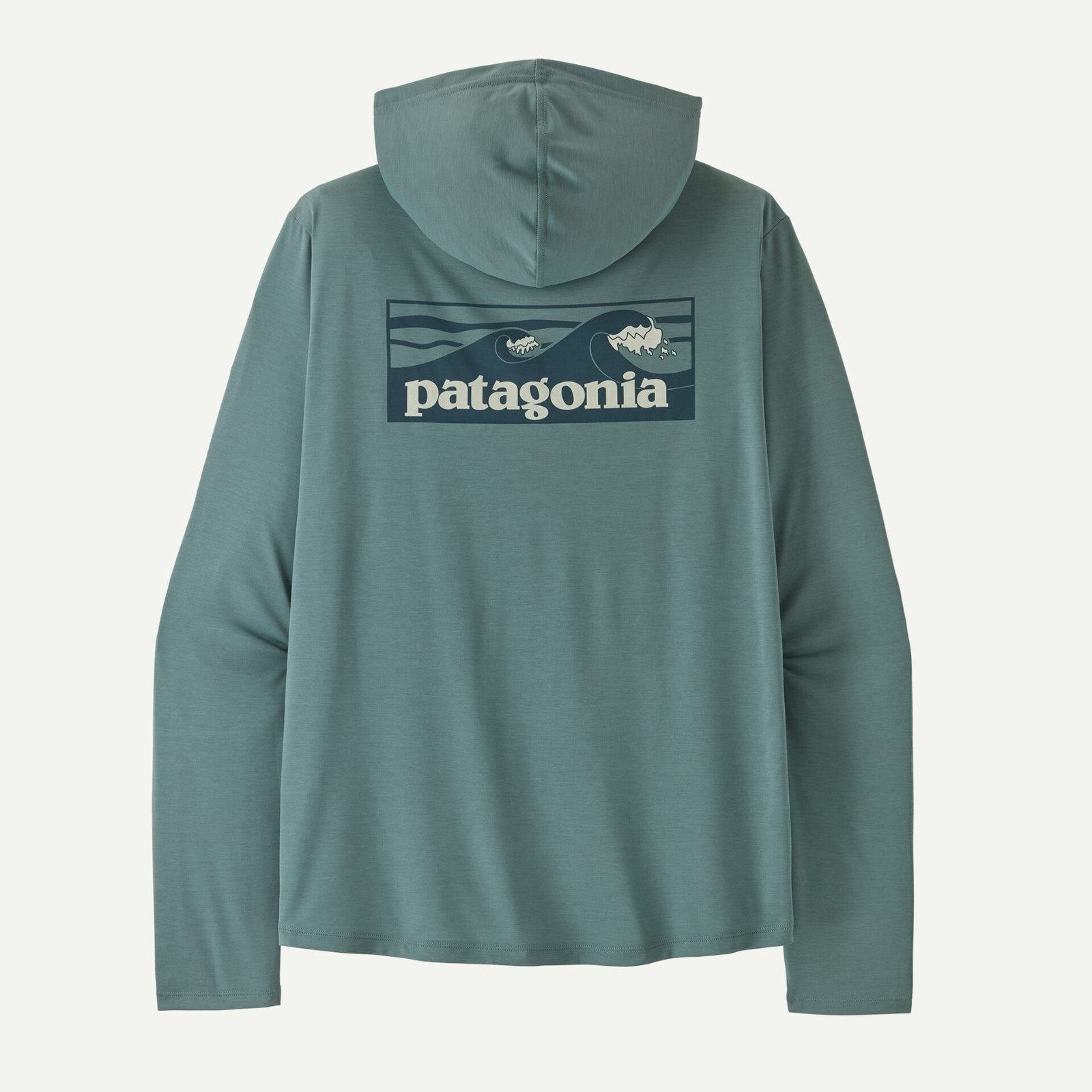 Patagonia Men's Capilene Cool Daily Hoody  Boardshort Logo, Blue Sage