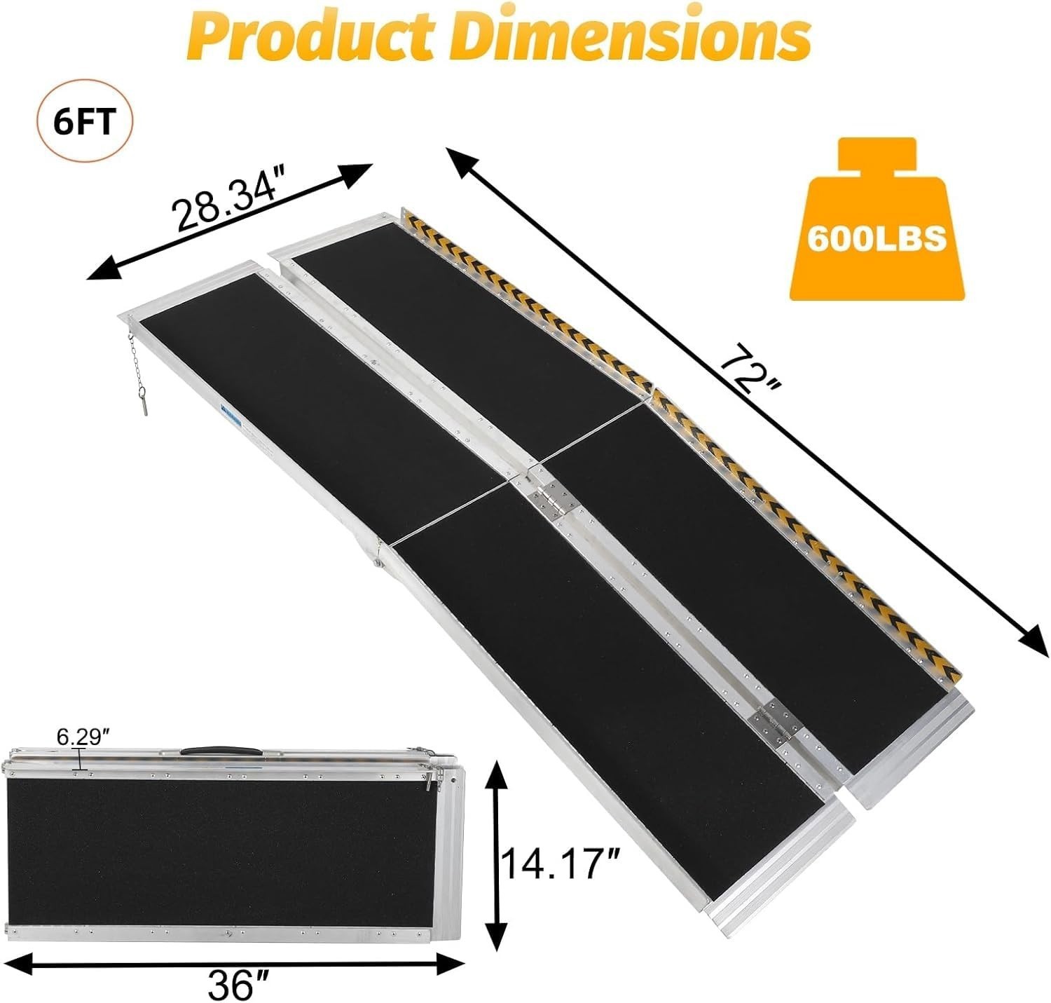 6/7/8/9/10 FT Portable Alumin,Wheel Chair Ramps for Homes with Transition Plate 6/7/8/9/10 FT Portable Alumin,Wheel Chair Ramps for Homes with Transition Plate