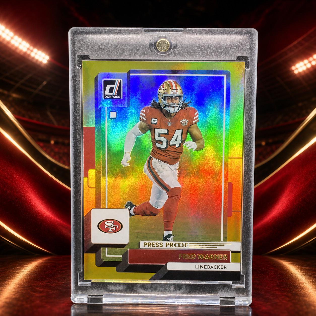 Fred Warner Rare Gold Refractor SSP Panini 49ers Investment Card Mint