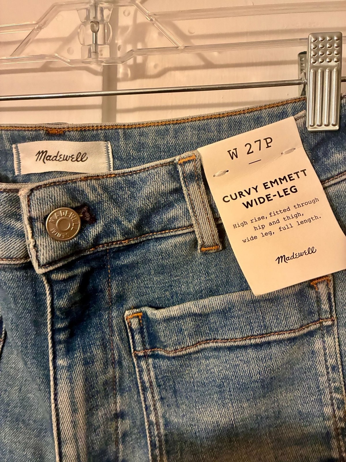 Madewell Curvy Emmett Wide-Leg Jeans Size 27P (Petite) Madewell Curvy Emmett Wide-Leg Jeans Size 27P (Petite)
