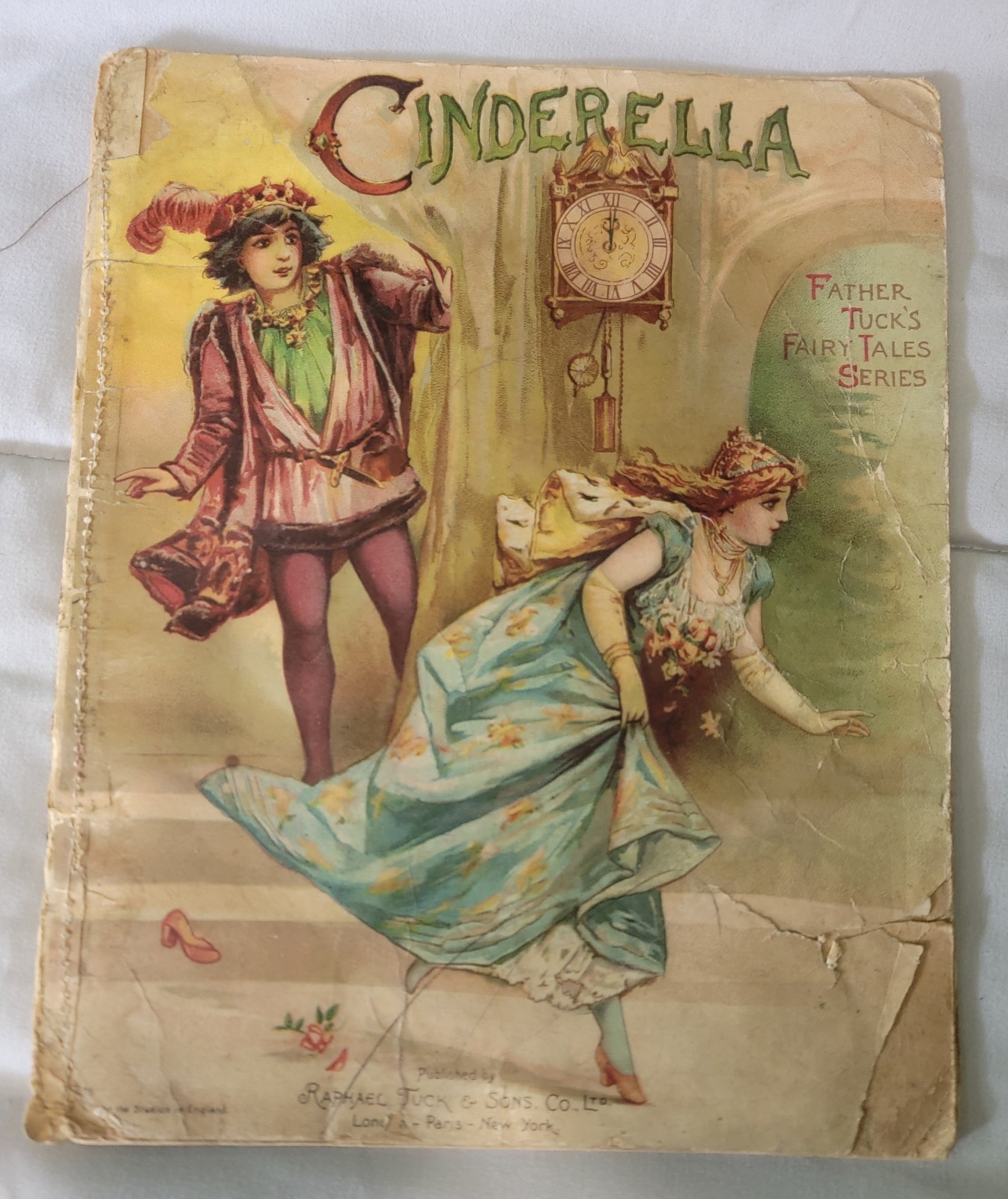Antique 1890s Cinderella Father Tuck's Fairy Tales by Raphael Tuck & Sons.