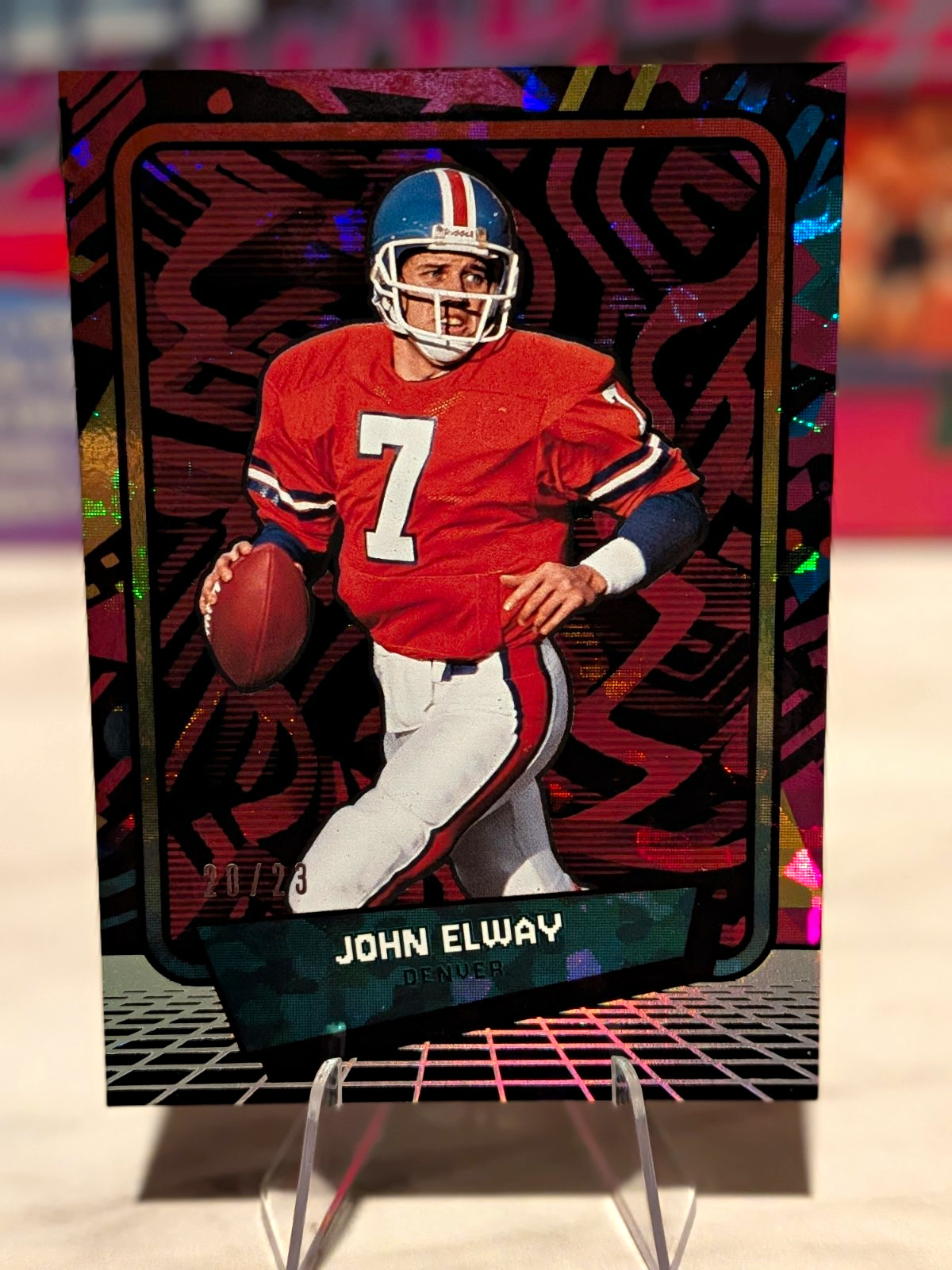 Panini 2026 Decades 90s Pop Culture John Elway Broncos #42 Hot Pink 20/23