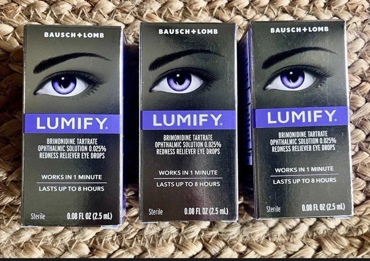Lot Of 3 Lumify Redness Reliever Eyedrops 2.5mL Exp 06/27+