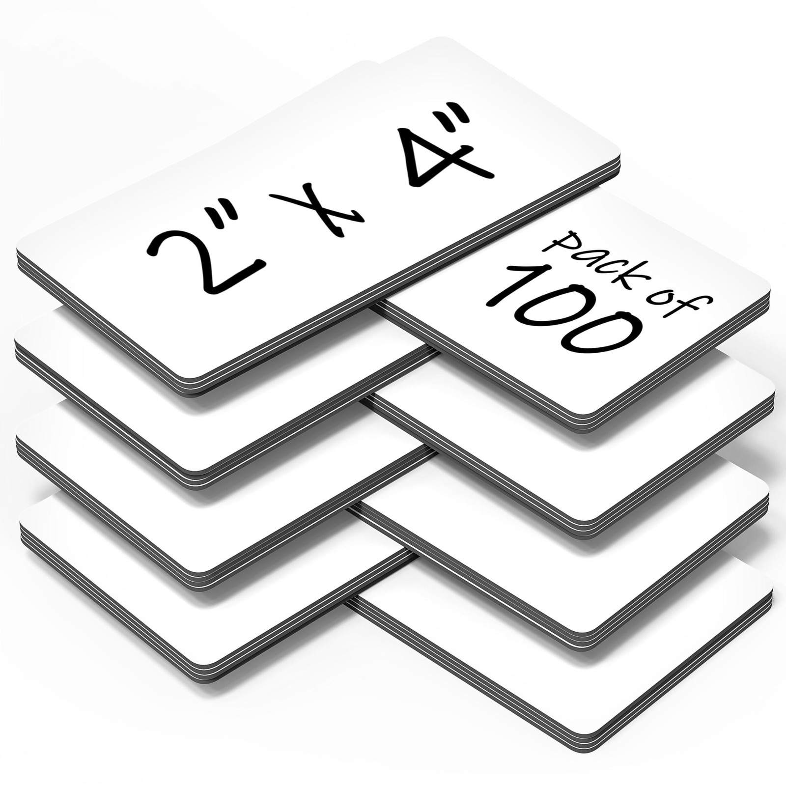 100 Pack Dry Erase Magnetic Labels 2x4 in Magnetic Name Tags for Classroom