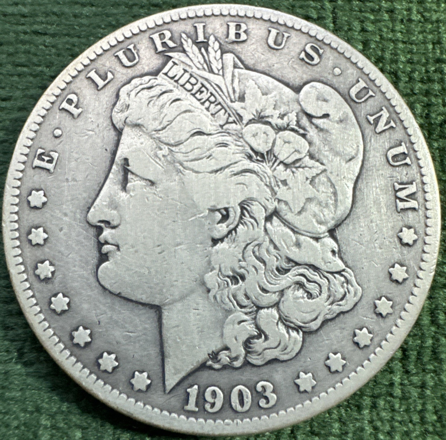 1903-S $1 Morgan Dollar Semi-Key Very Fine Details-Old Cleaning 