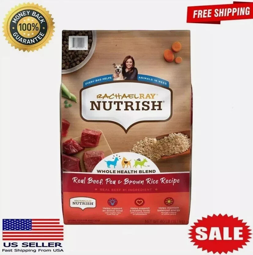 Rachael Ray Nutrish Real Beef, Pea, & Brown Rice Recipe Dry Dog Food 40-lb bag