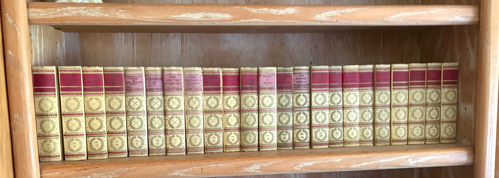 Antique Mark Twain Complete Works 24 Vol Set Harper Bros. 1922