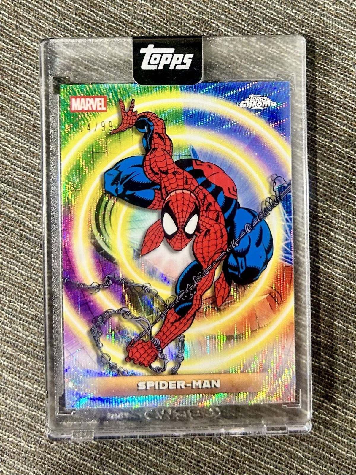 2026 Topps Mint Marvel SPIDER-MAN /99 🔥 Cerebro Refractor Encased