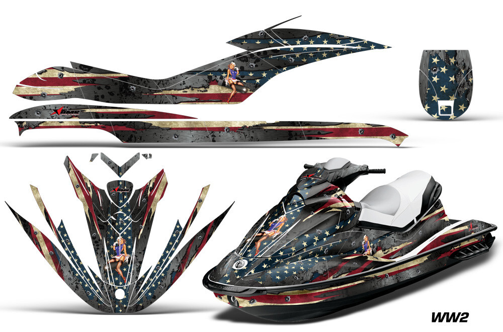 Jet Ski Graphics Decal Stickers For Sea Doo GTI Sitdown 06-10 WW2