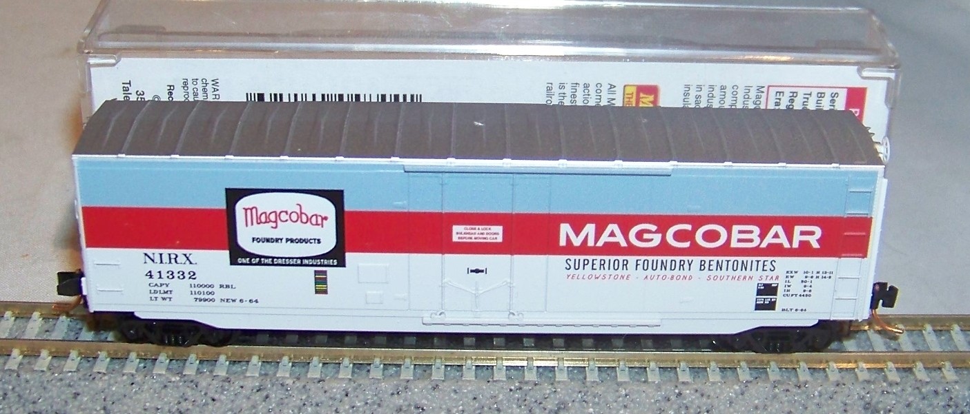 N SCALE MTL MICRO-TRAINS 50\' PLUG DOOR STANDARD BOX CAR MAGCOBAR NIRX ROAD 41332