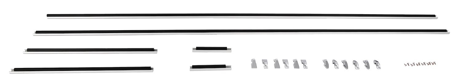 JEGS Body Side Molding Set for Select 1970-1987 GM Models [Black, 6-Piece]