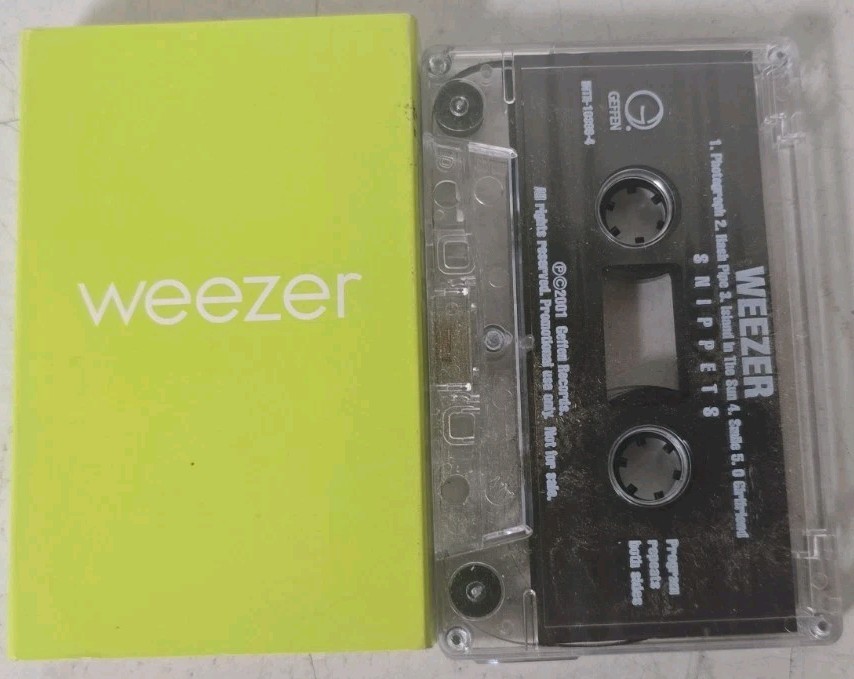 WEEZER GREEN ALBUM 2001 PROMO CASSETTE - 5 SONGS SNIPPETS - TESTED - RARE