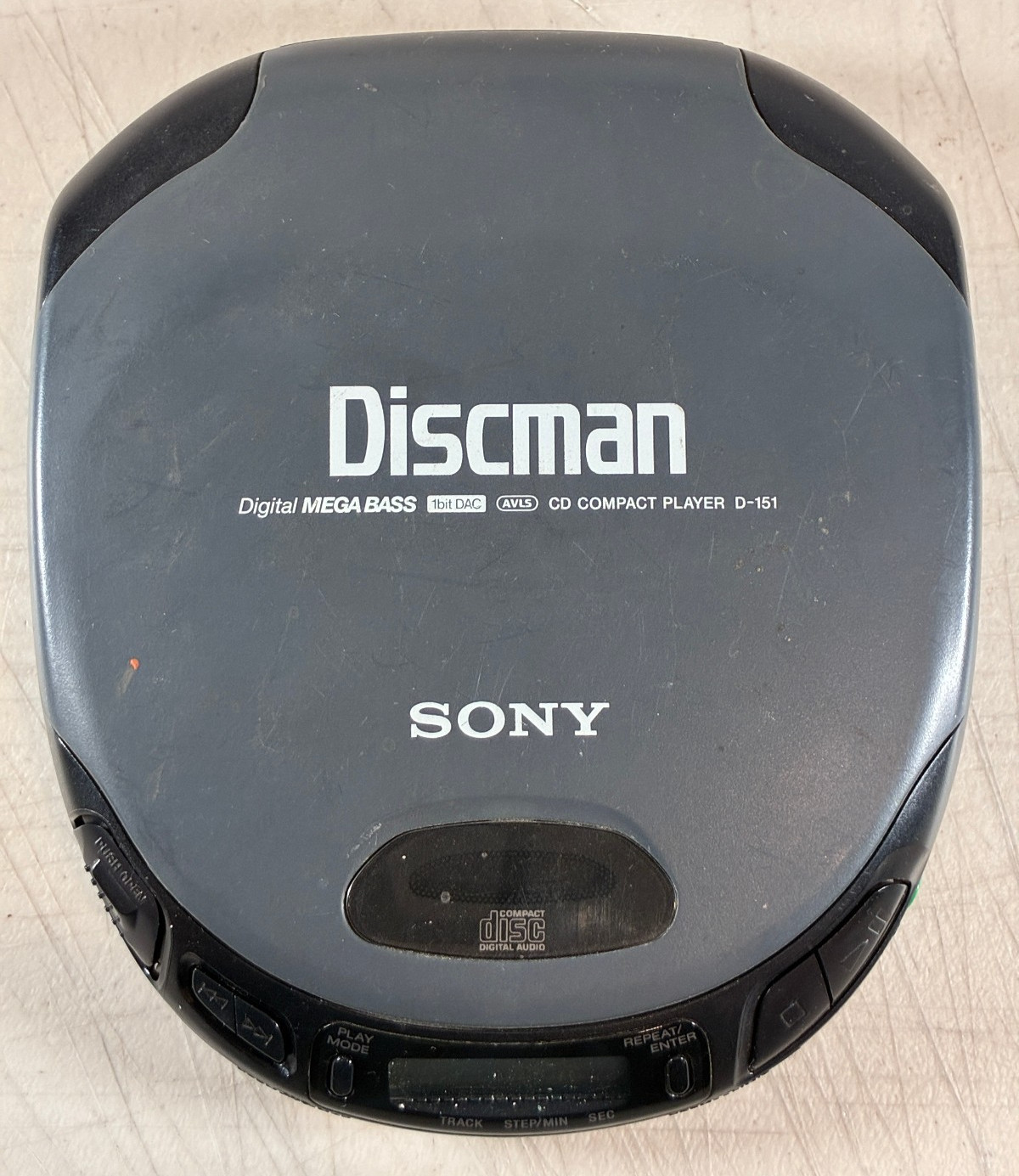 Tested Works Sony Discman D-151 Portable CD Compact Player No Accessories Wear
