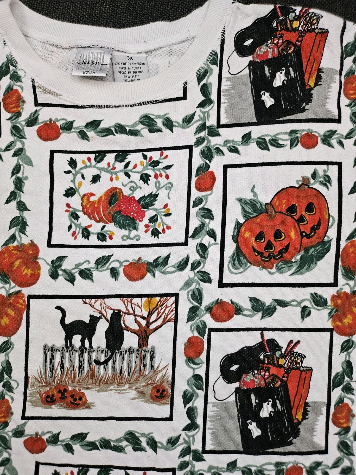 VTG 3X Jason Maxwell 90\'s  Halloween/Fall Sweatshirt