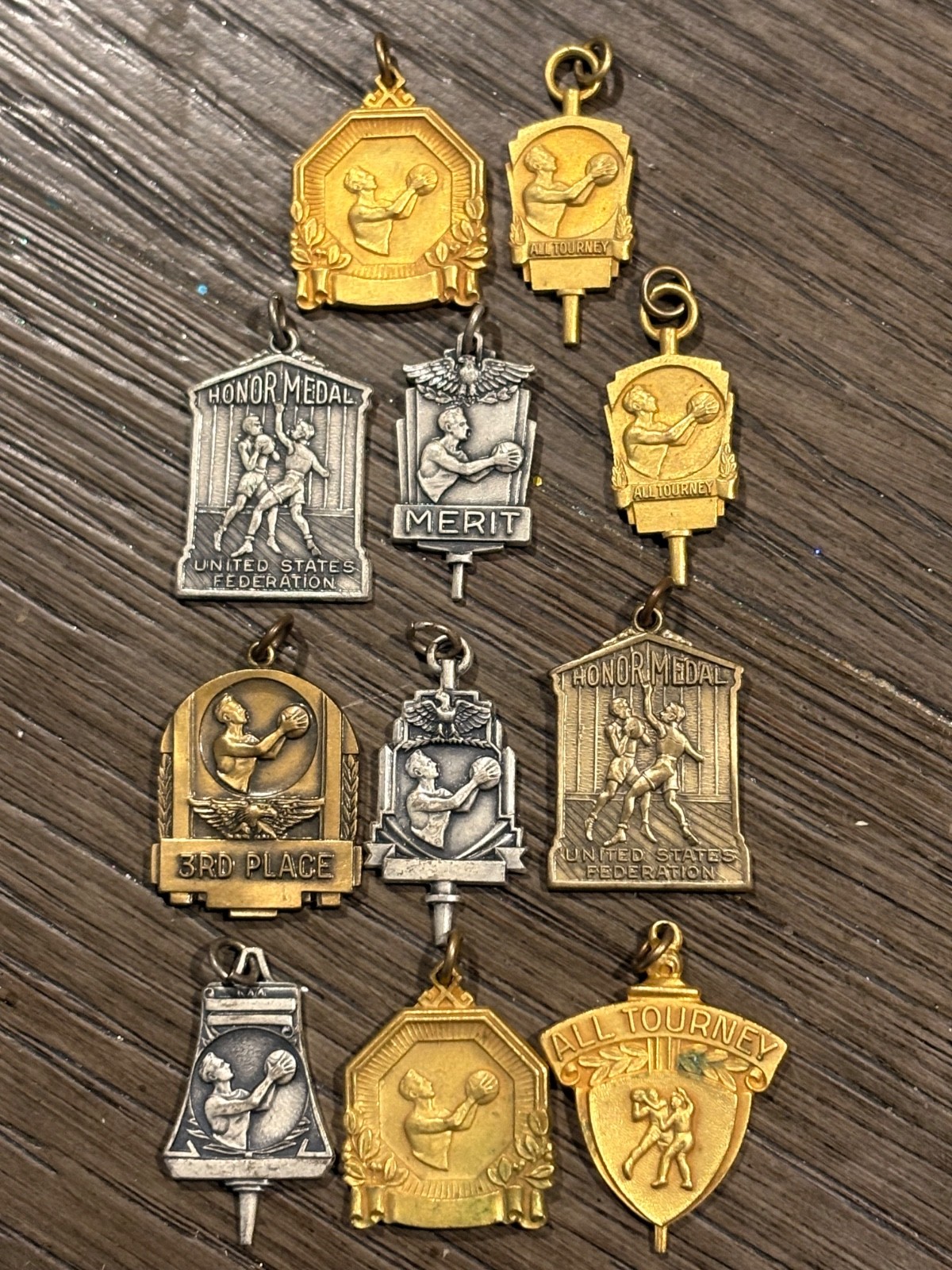 VINTAGE BALFOUR COMPANY SPORTS MEDAL/ AWARD PENDANT LOT VINTAGE BALFOUR COMPANY SPORTS MEDAL/ AWARD PENDANT LOT