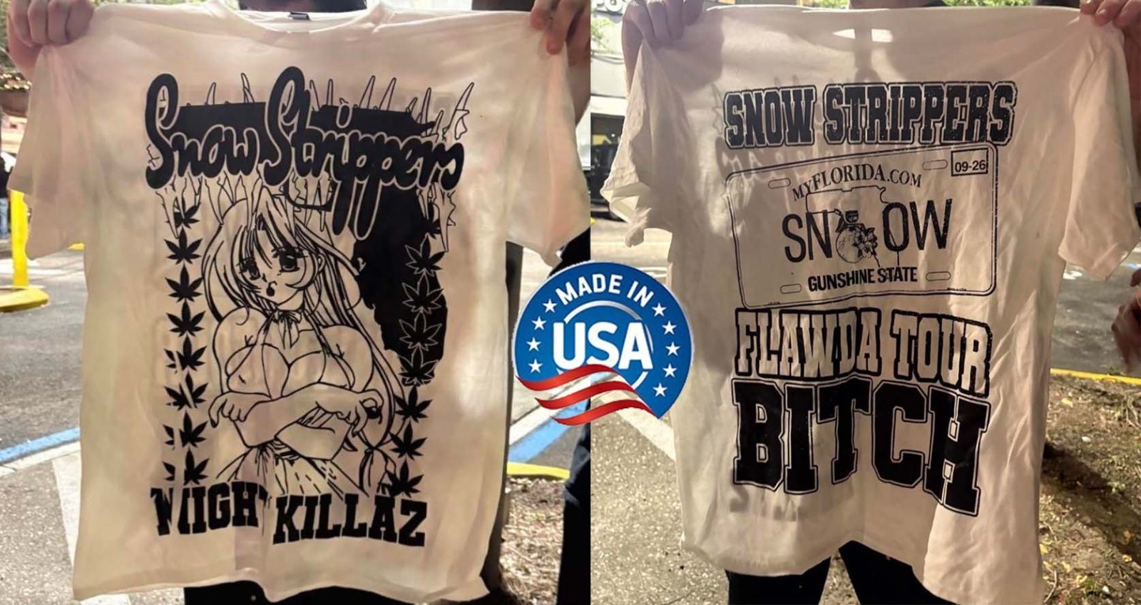 New Snow Strippers Flawda Tour 2026 T-Shirt Reprint New Snow Strippers Flawda Tour 2026 T-Shirt Reprint