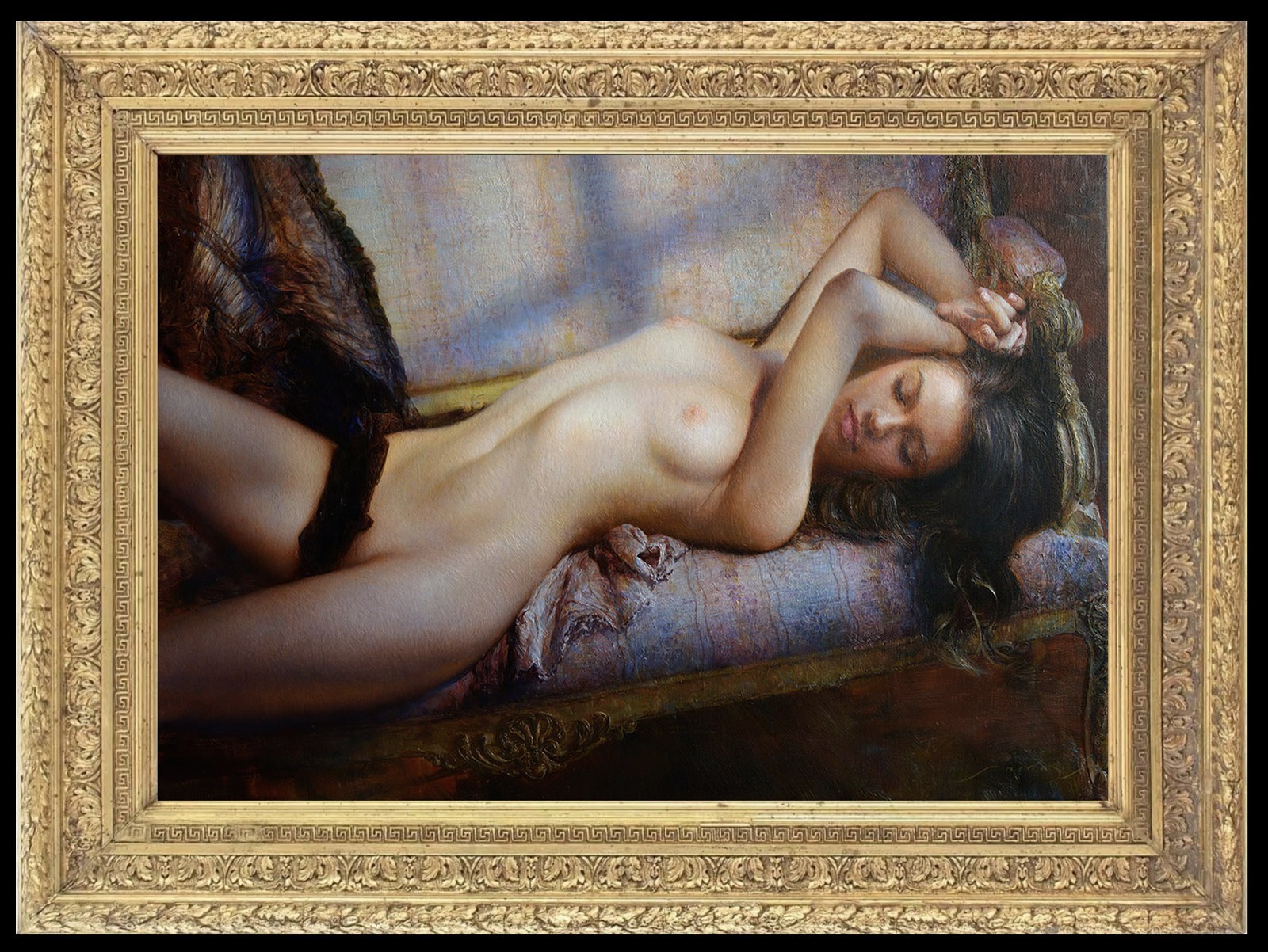 Hand Painted Oil Painting art Female woman Nude On Canvas 24\ Hand Painted Oil Painting art Female woman Nude On Canvas 24\