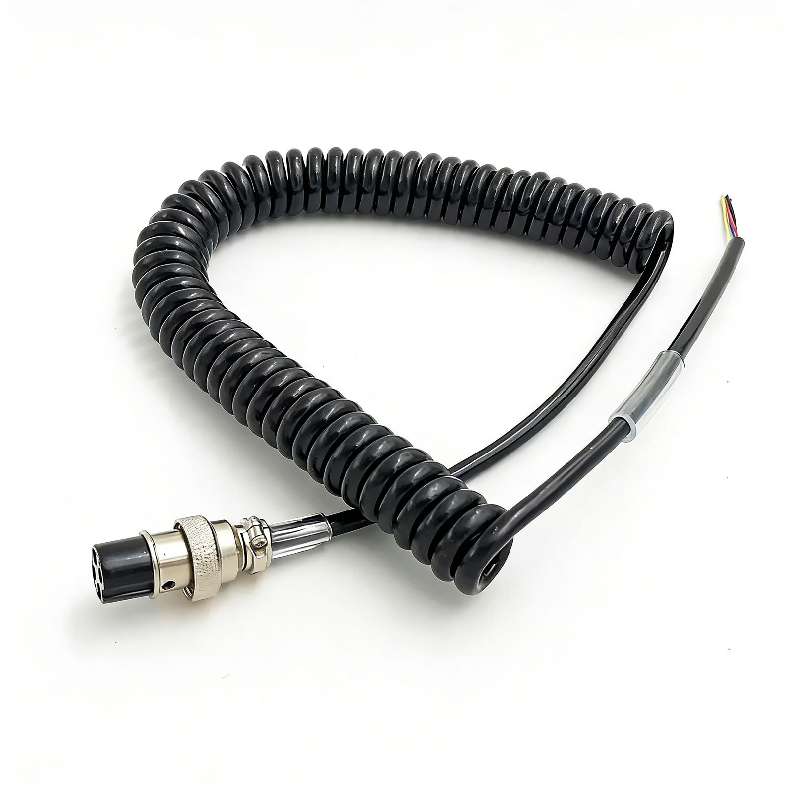 Radio Microphone Cable Replacement Hand Mic Cord With Prewired 4 Pin Connector