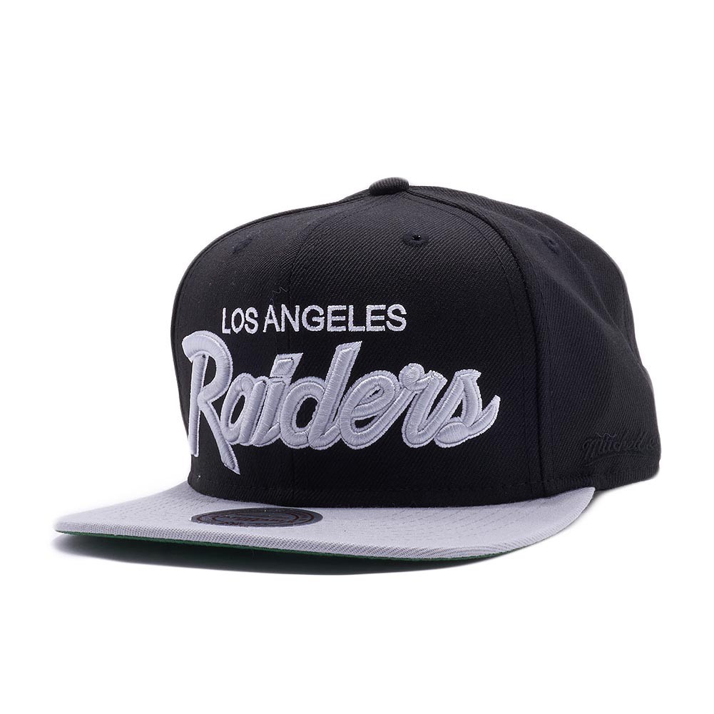 Los Angeles Raiders Vintage Script NFL Snapback Cap - Mitchell & Ness N.W.A Hat