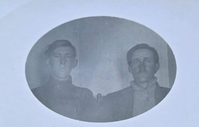 Vintage 1904 RPPC Brothers or Friends John & Carl Photo Postcard
