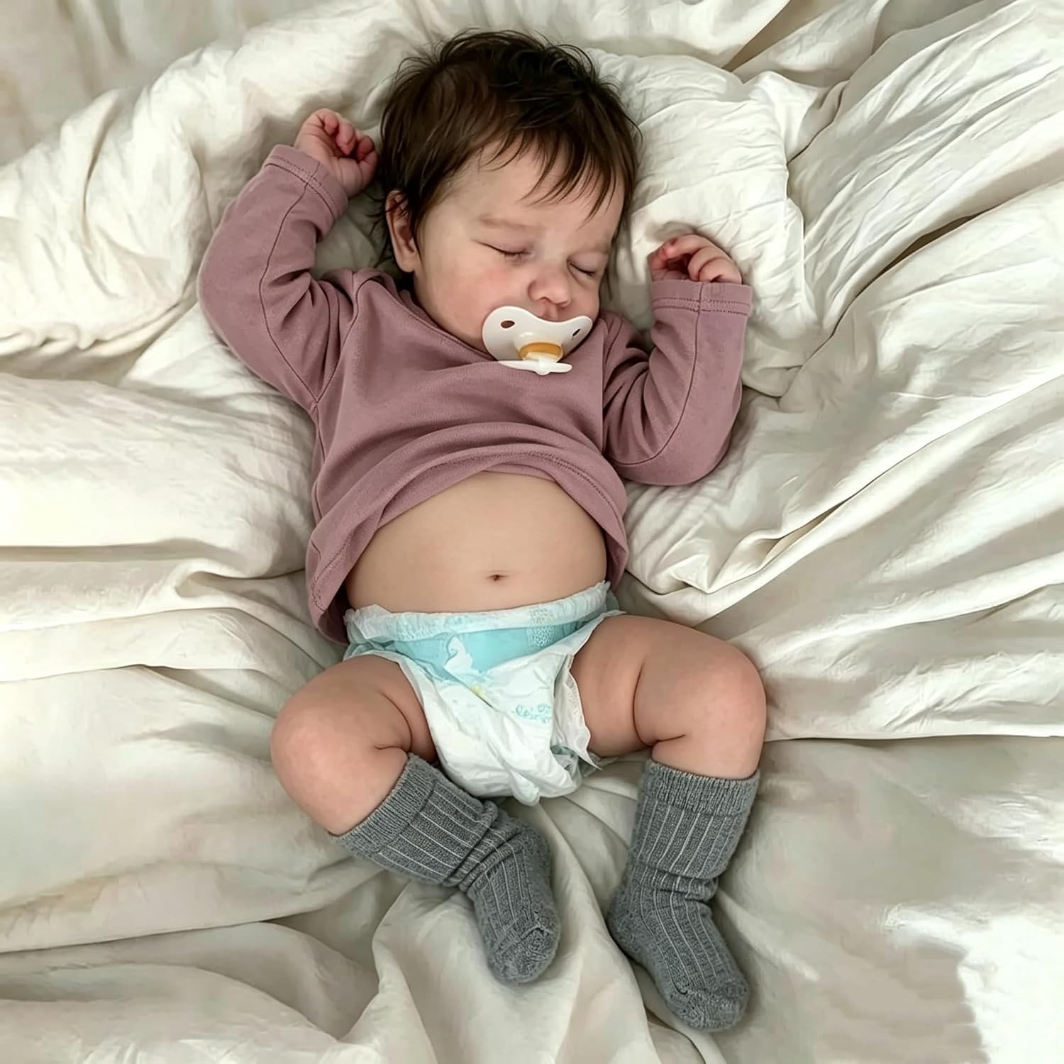 Lifelike Reborn Baby Dolls Boy 19 Inch Full Body Silicone Realistic Newborn Baby