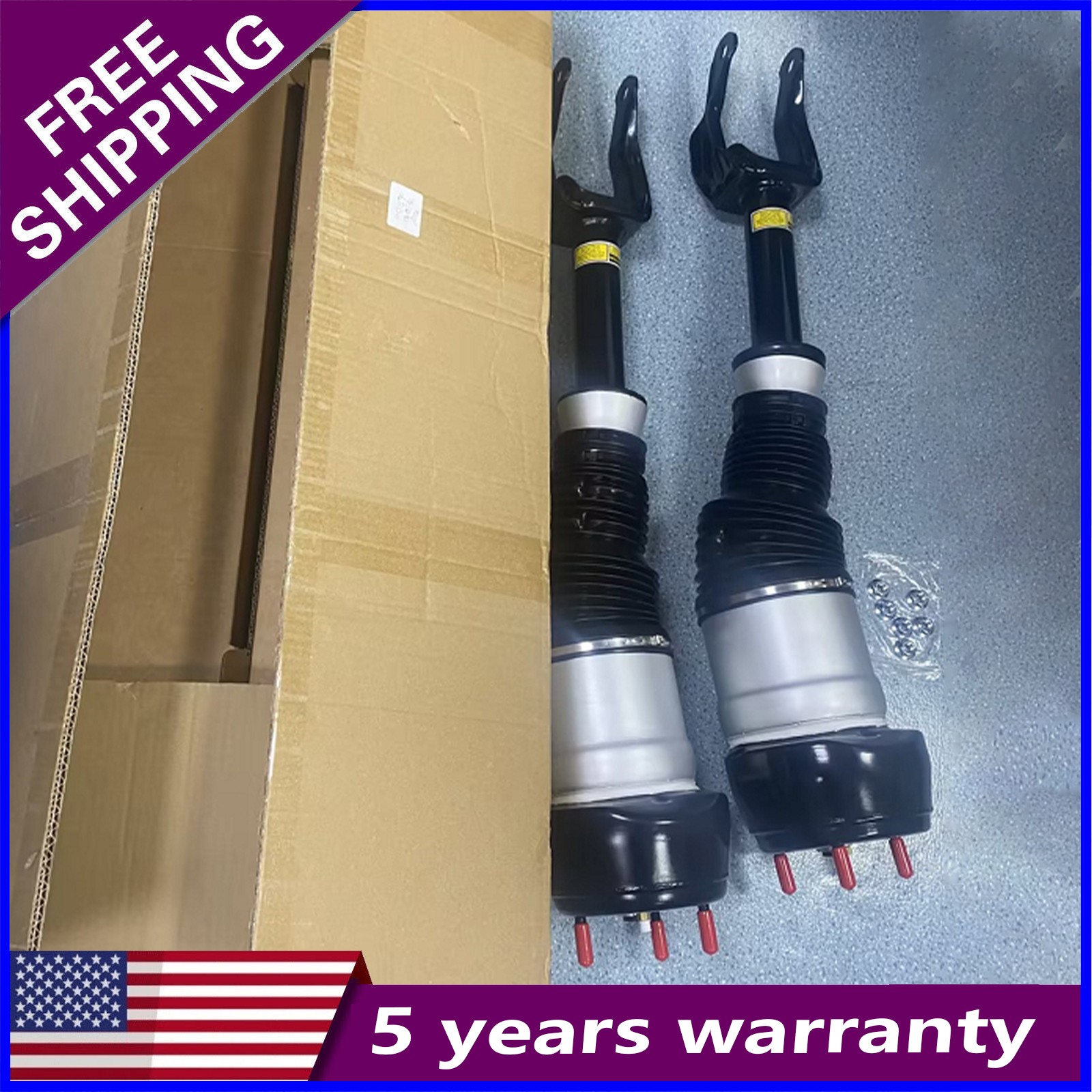Pair Front Air Suspension Shock Struts w/o ADS For Mercedes W166 X166 GL450 550