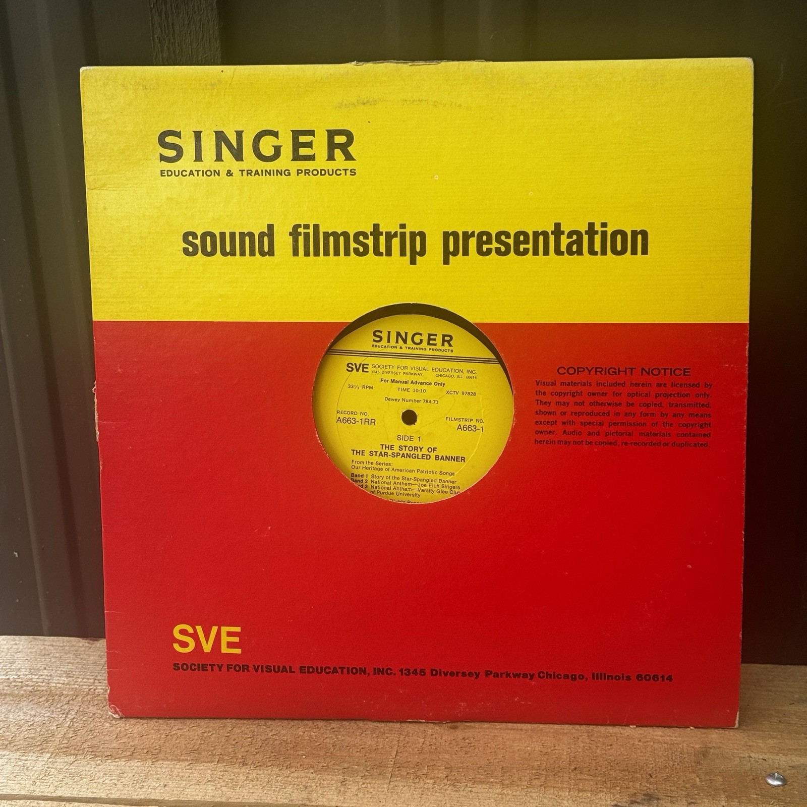 Vintage SVE Educational Filmstrips Star-Spangled Banner Films and LPs