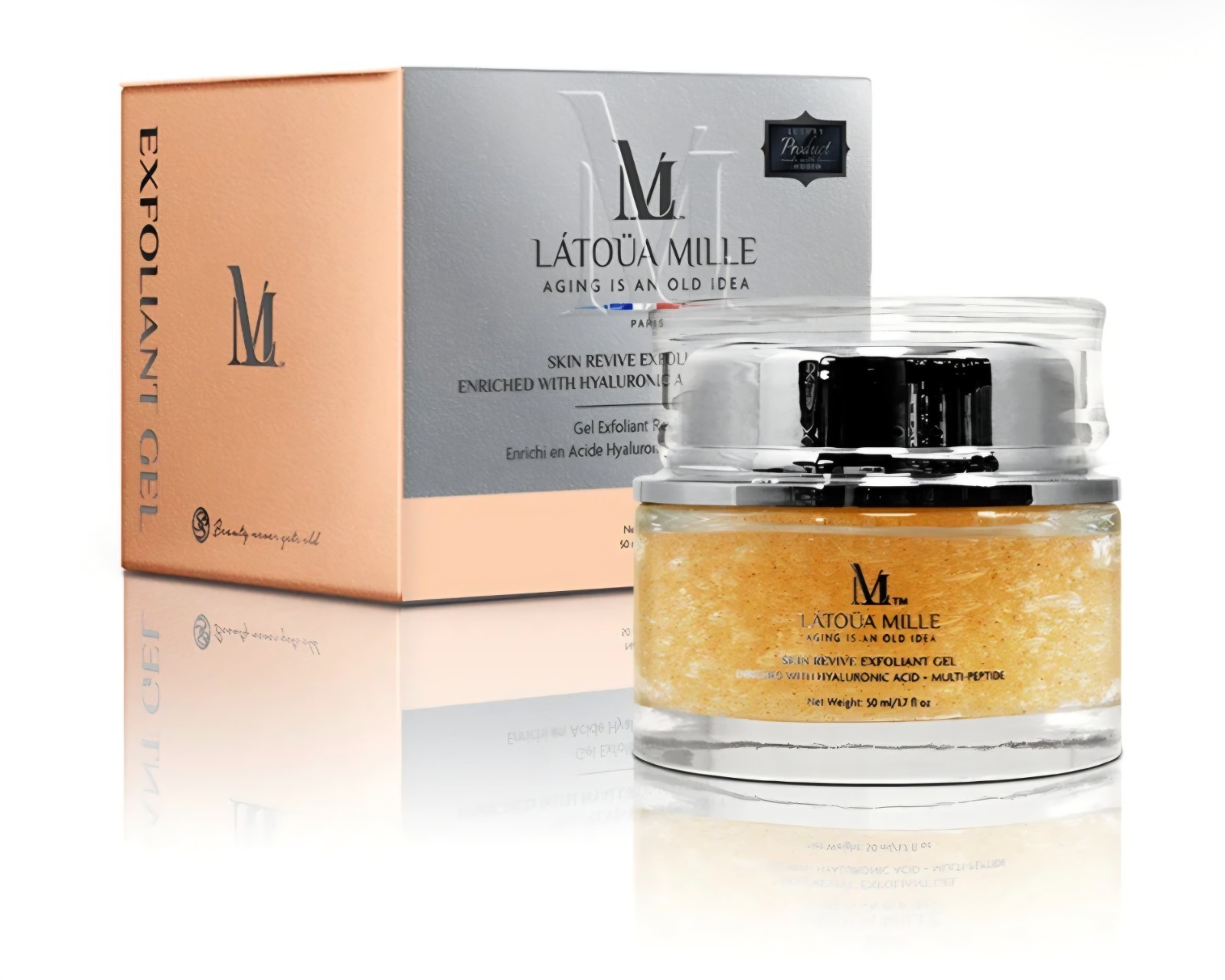 Latoua Mille Skin Revive Exfoliant Gel Hyaluronic Acid Multi-Peptide 1.7 oz