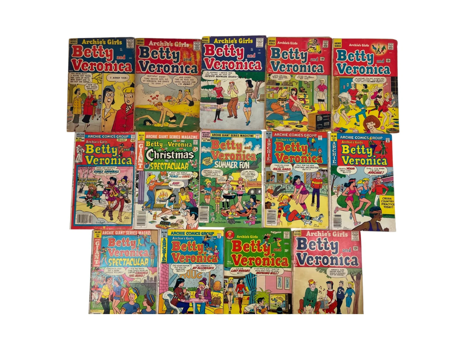 Lot of 14 Vintage Archie's Girls Betty & Veronica Comics Silver Bronze Age Giant