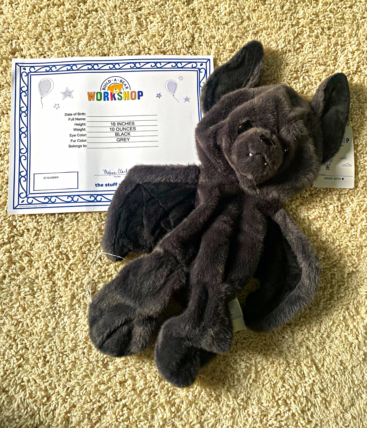 Build-A-Bear Workshop Posable Bat 2026 Unstuffed 16 inches - NWT Build-A-Bear Workshop Posable Bat 2026 Unstuffed 16 inches - NWT
