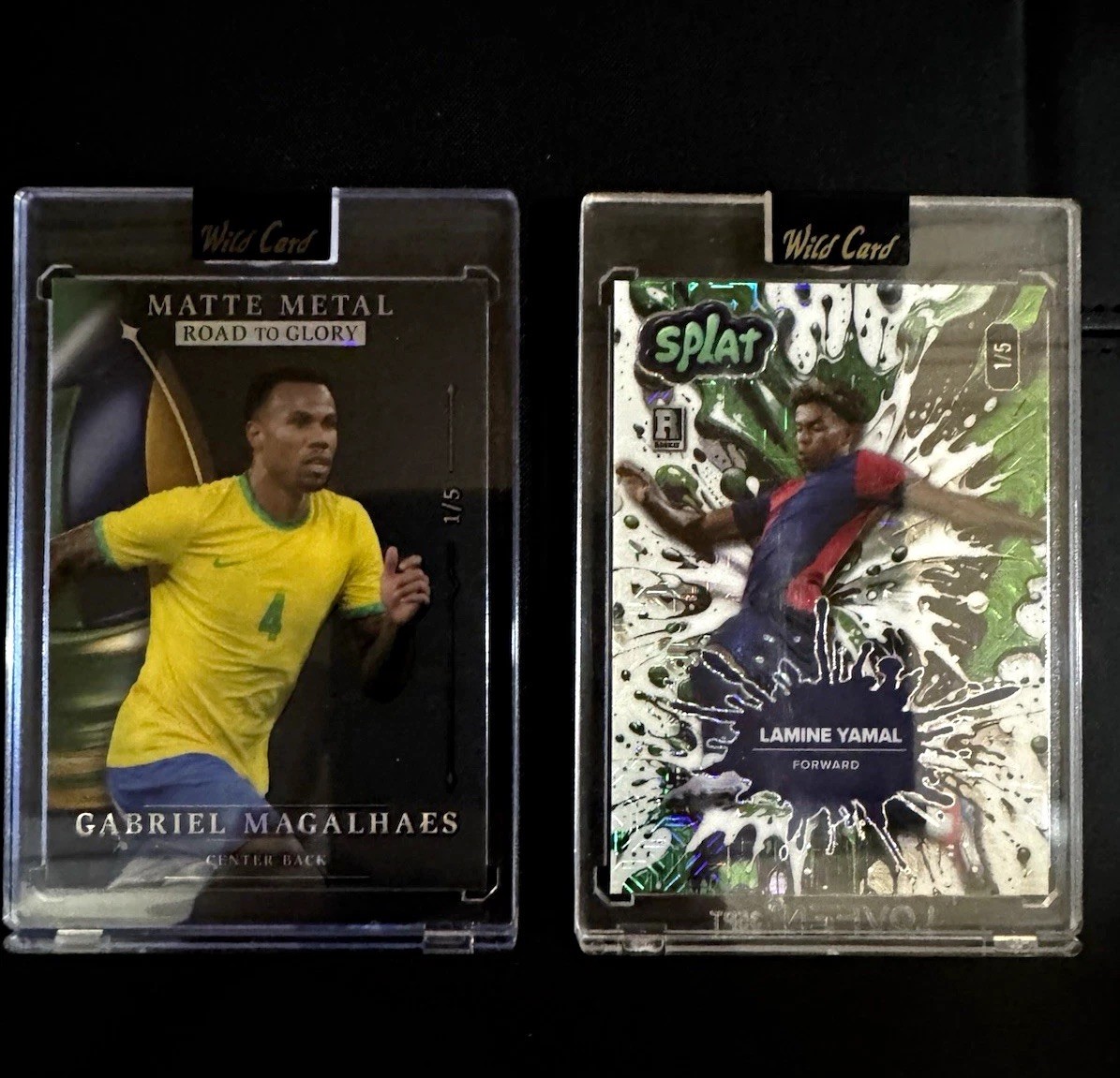 Wild Card 2024 Soccer 2-Card Lot Gabriel Magalhaes & Lamine Yamal both are 1/5