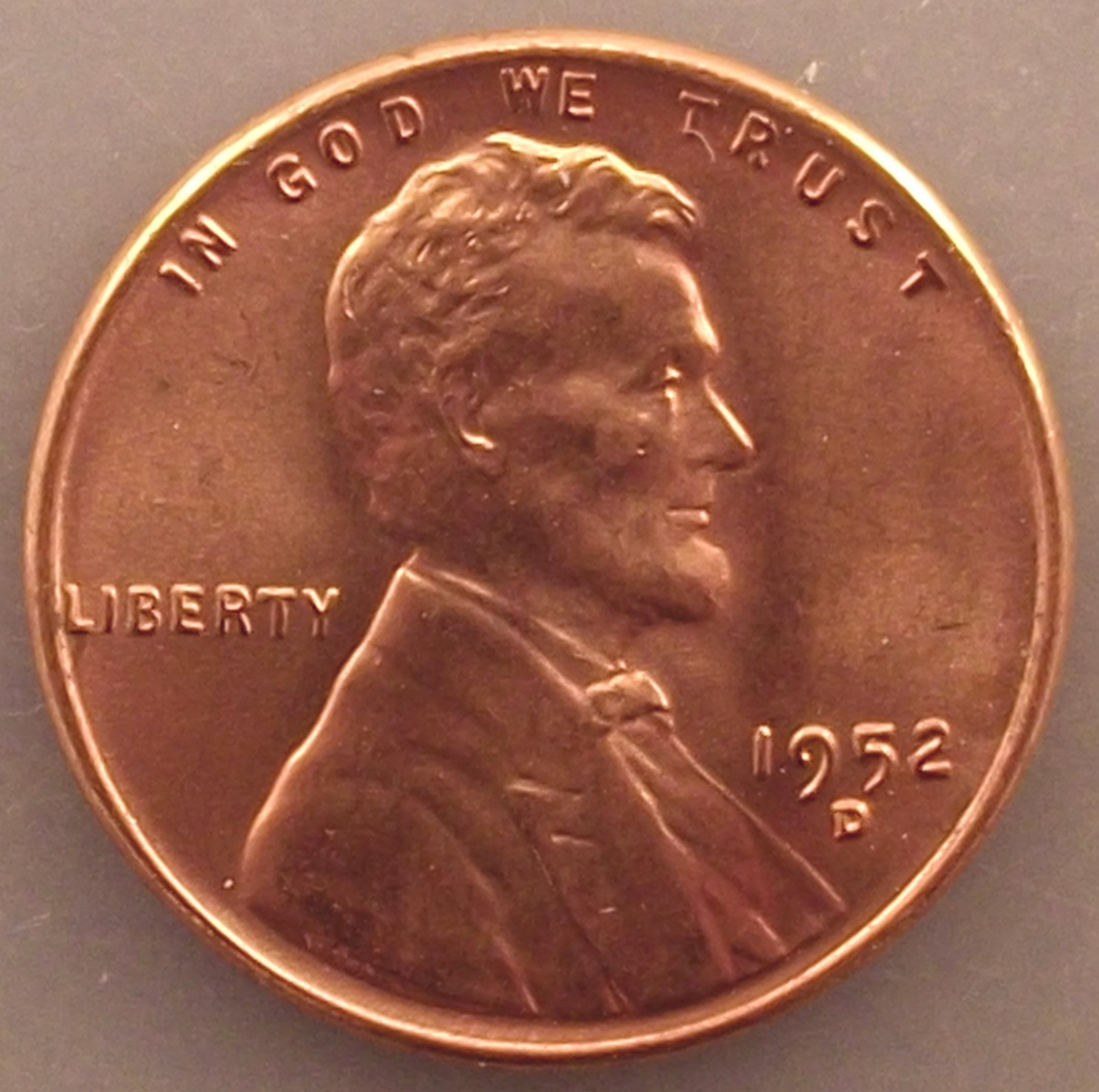 1952 D Lincoln Wheat Cent GEM BU RED Brilliant Uncirculated  