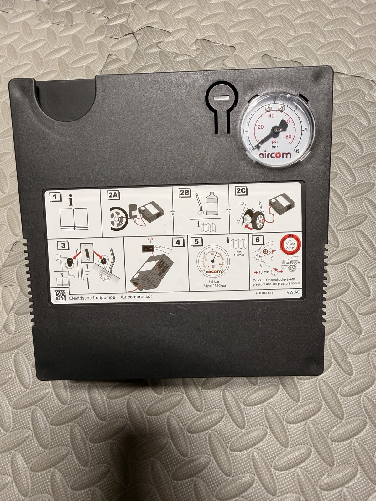 17-24 Audi Q7 Emergency Roadside Flat Tire Air Compressor Pump Assembly OEM