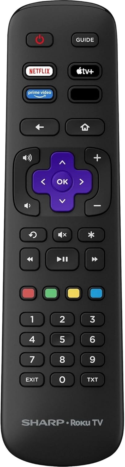 Original Sharp Roku TV Remote Control Netflix/Disney+/Apple TV+ / Waipu.TV Original Sharp Roku TV Remote Control Netflix/Disney+/Apple TV+ / Waipu.TV
