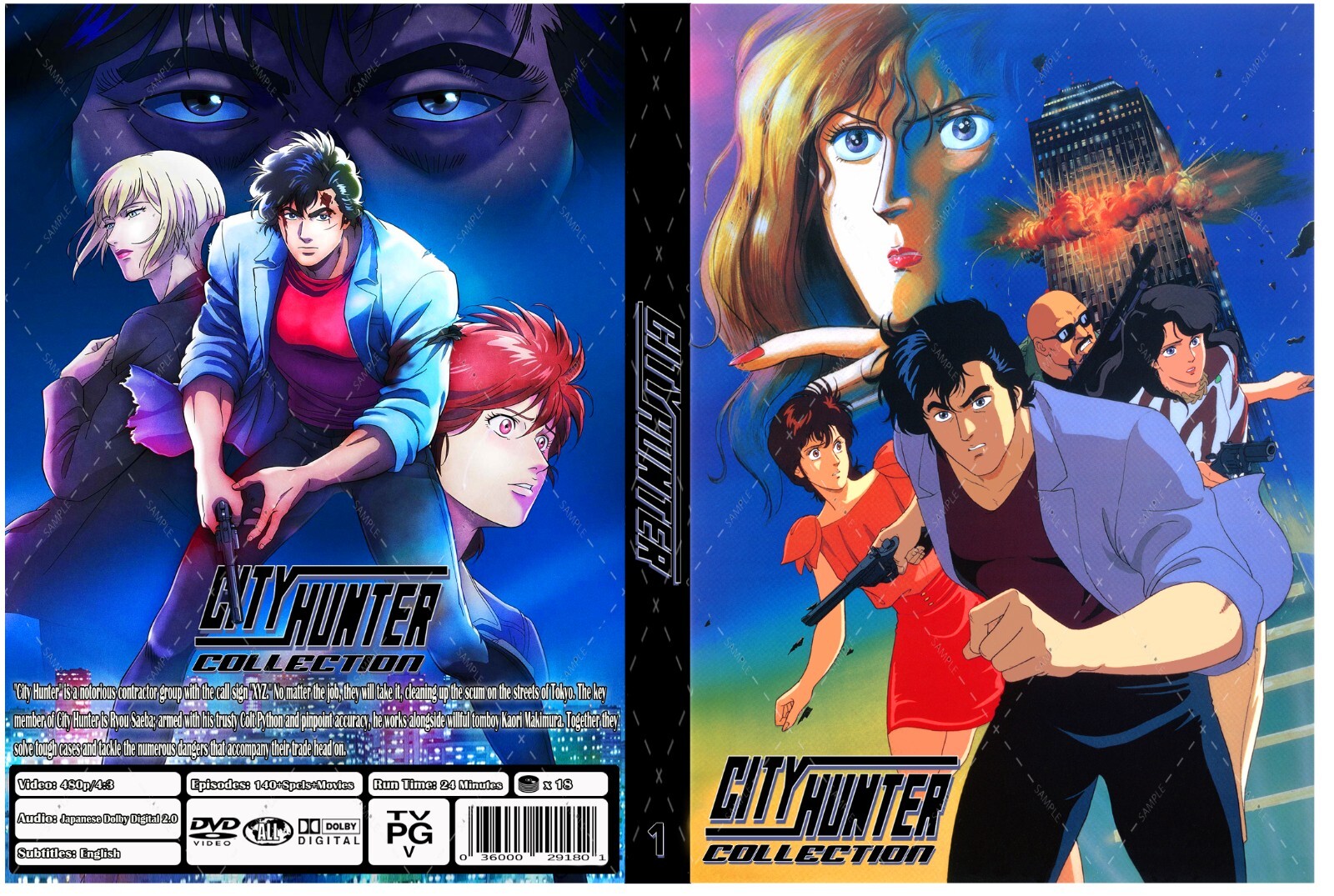 City Hunter Anime Series Collection Ep 1-140 + 4 Movies + 3 Specials