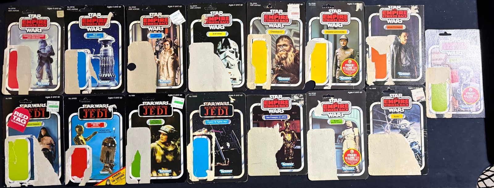 vintage kenner star wars cardbacks