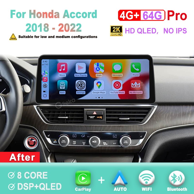 12.3\'\' 2K Screen For Honda Accord 2018-2022 Android Radio Carplay Android Auto