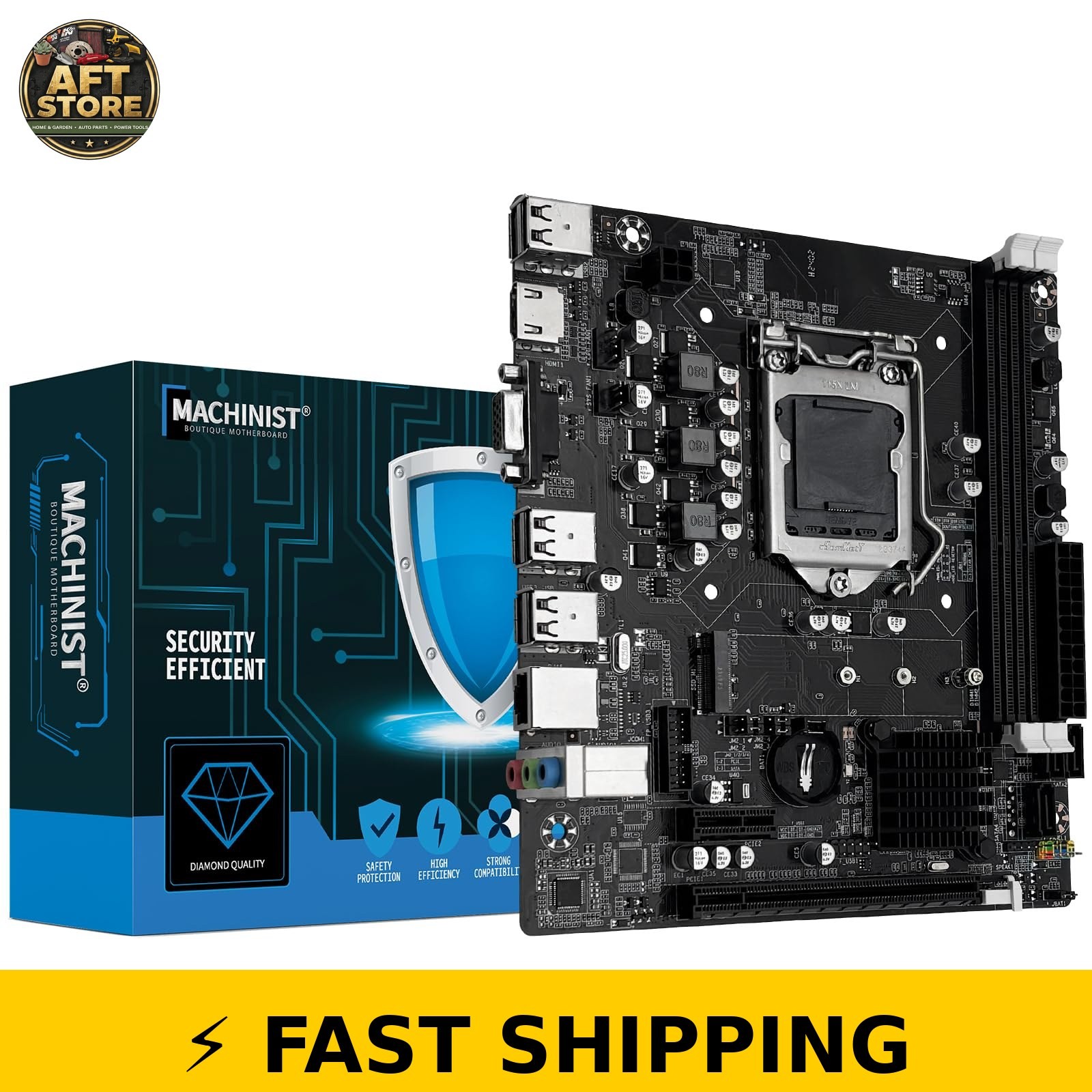 MACHINIST H61 LGA 1155 Motherboard for Intel 2nd/3rd Gen CPUs