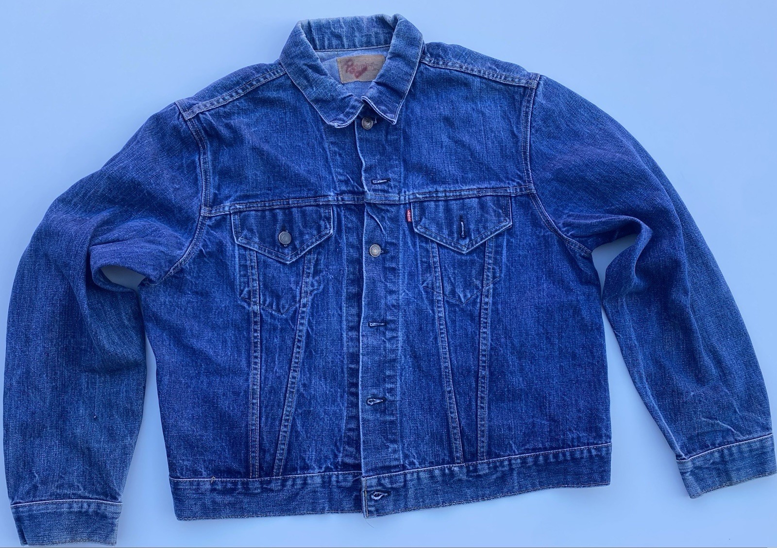 1970’s AUTHENTIC LEVI’s SMALL “e” VINTAGE  INDIGO DENIM JACKET SIZE 46