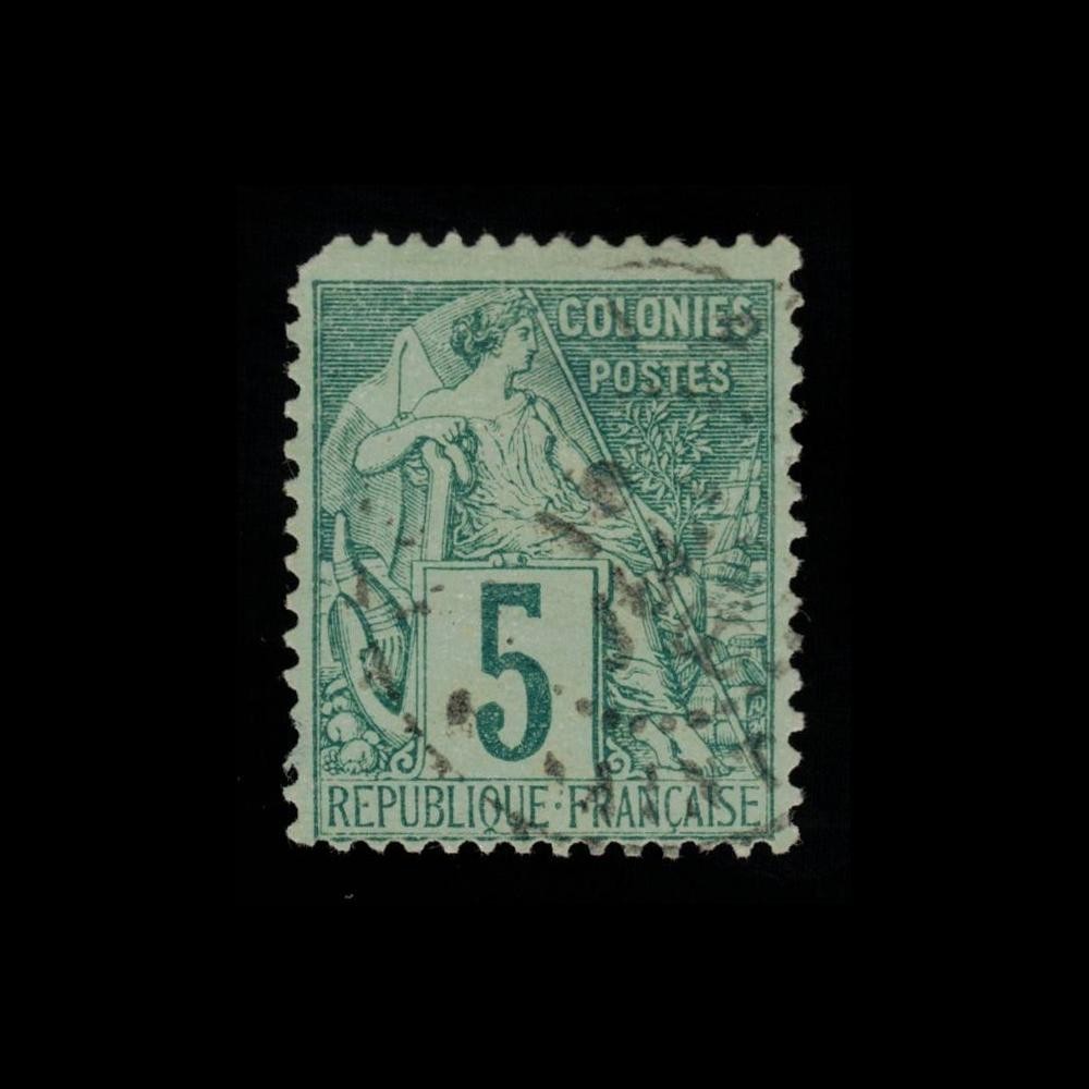 French Colonies, Scott 49, Commerce, 1881, used, 118962 French Colonies, Scott 49, Commerce, 1881, used, 118962