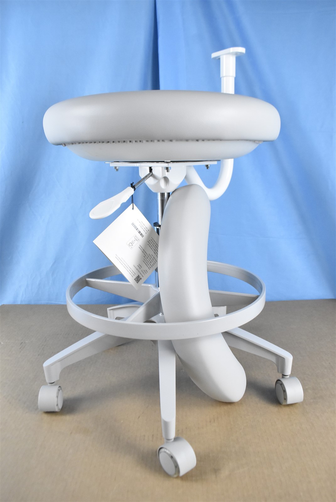 NEW/UNUSED Adec 422 Dental Assistant Stool Driftwood Upholstery