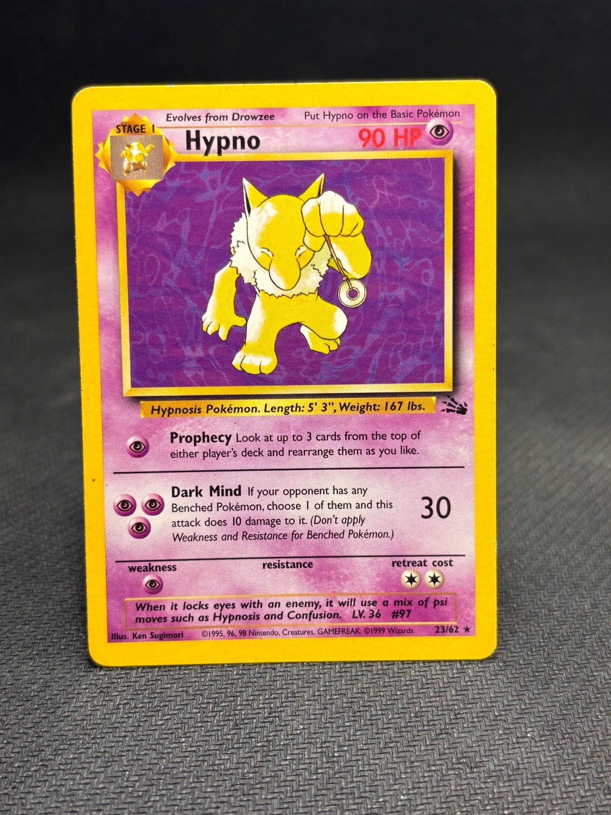 Hypno 23/62 Rare Fossil Pokemon Unlimited Moderately Played Hypno 23/62 Rare Fossil Pokemon Unlimited Moderately Played