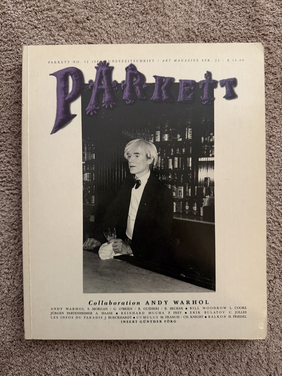 Parkett No. 12 Andy Warhol Collaboration 1987