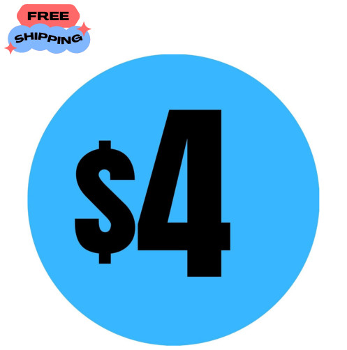 Mobiusea Creation 480Pcs Blue Price Stickers | 4 Dollar Price Tags | 3/4