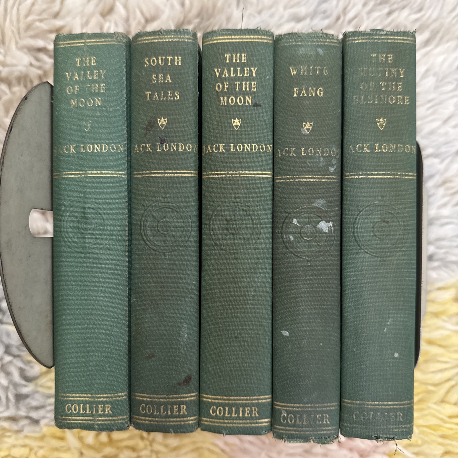 5 Jack London Books Vintage Seven Sea Edition White Fang South Sea Tales Collier