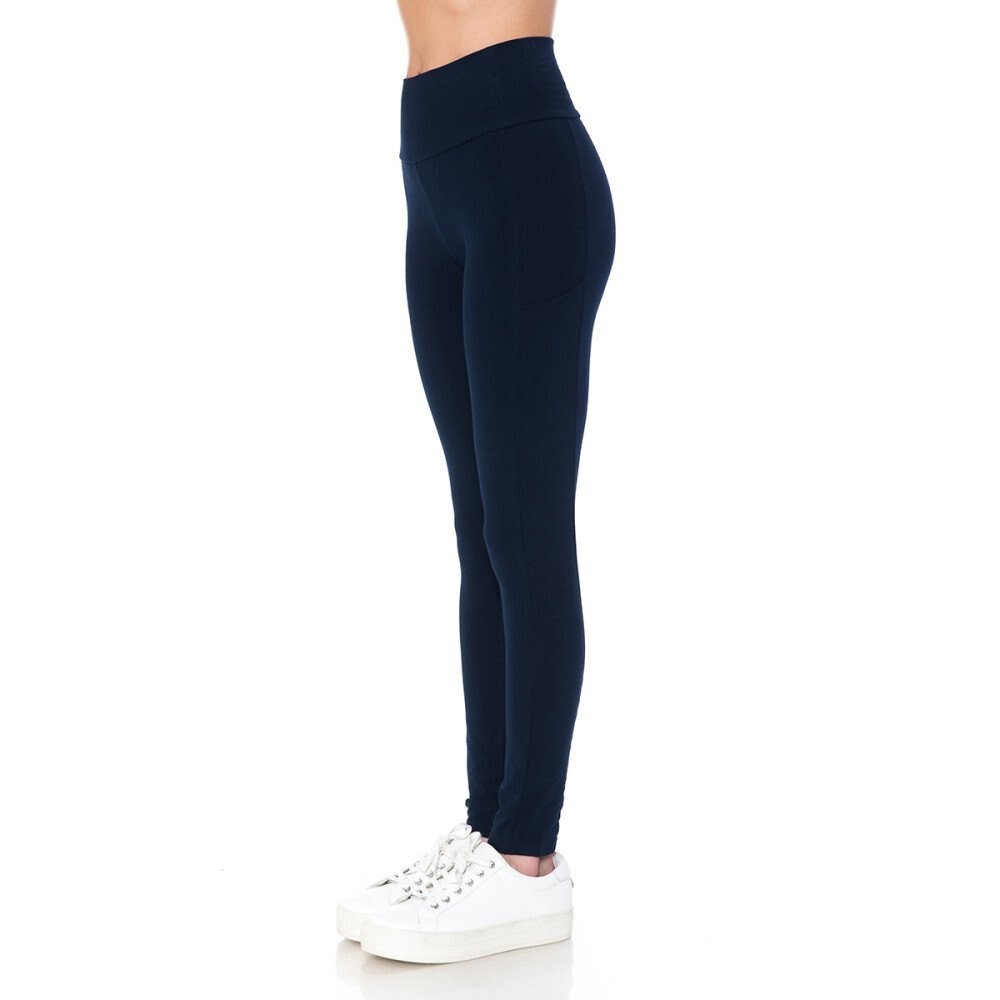 Ambiance Apparel High Waist Long Leggings With Phone Pocket